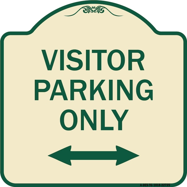Visitor Parking Visitor Parking Heavy-Gauge Aluminum Architectural Sign, 18" x 18", TG-1818-22725